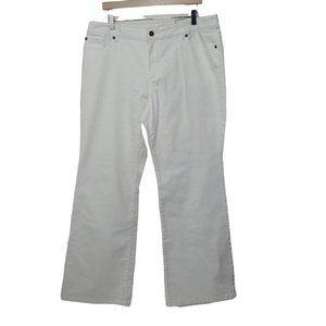 Chicos Platinum Ultimate Fit Barely Flare Pants Size 3 Inseam 29" In Whi…